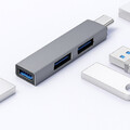 USB-C Hub Adapter 3-Port Splitter für Laptop, PC & MacBook  3-in-1 Verteiler