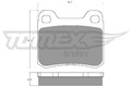 TOMEX Brakes Bremsbelagsatz Scheibenbremse TX 10-37 für 190 MERCEDES W201 201
