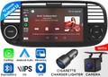 CAM+Autoradio Android Auto 13 GPS Navi WiFi Apple CarPlay RDS für Fiat 500 07-15