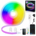2-10M Neon LED Streifen Band RGBIC Flex Schlauch 3535 Strip Leiste Garten Diffus