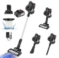 6000W 6 in 1 Bodenstaubsauger Stielstaubsauger Kabellos Beutellos Handstaubsauger