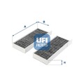 UFI Filter, Innenraumluft 54.254.00 für PEUGEOT
