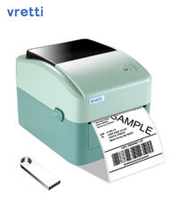 VRETTI Etikettendrucker DHL Versandetikettendrucker Thermo Etikett Bluetooth+USBKompatibles System: Windows, Mac, Linux, Chromebook
