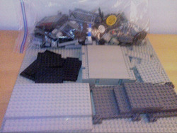 Lego KONVOLUT 1 kg -grau/ schwarz -SONDERSTEINE PLATTEN + Große PLATTE  38×38 cm