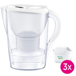 BRITA Marella, inkl. 3 MAXTRA PRO All-in-1 Wasserfilter, Weiß