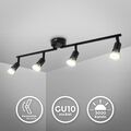 Schwenkbare LED Deckenleuchte Decken-Strahler Spot-Lampe GU10 4-flammig schwarz