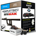 Für BMW X3 Typ F25 Anhängerkupplung abnehmbar +eSatz 13pol uni. 09.2010-02.2014