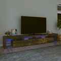 TV Schrank mit LED-Leuchten Lowboard Fernsehschrank TV Möbel Fernsehtisch vidaXL