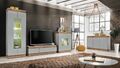 Wohnwand Anbauwand Wohnzimmer Schrankwand BERLIN SET mit Push Click und LED Bel.