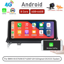 10.25" Android 13 Autoradio CarPlay Stereo GPS Navi Für BMW X5 E70 X6 E71 CIC