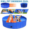 Ø80/100/120 cm Hundepool Doggy Pool Kinder Swimmingpool Hundebad Blau Faltbarer