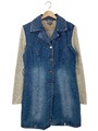 STREET ONE Strickjacke Damen Strickbekleidung Gr. DE 40 blau-wollweiß