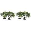  2 Count Aquarium-deko Künstlicher Bonsai Baum Plastikaquariumpflanzen