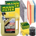 MANN INSPEKTIONSPAKET+5L LIQUI MOLY 10-W40 ÖL passend für 1.6SCe DACIA DUSTER HM