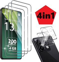 4in1 Xiaomi Redmi Note 13 / Pro + 2x 9h Schutzglas + 2x Kameraschutz Panzerfolie