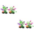  2 Pieces Aquariumdekorationen Aquarienpflanzen Künstliche Aquariumpflanzen