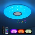 LED Deckenleuchte Dimmbar mit Fernbedienung Bluetooth Lautsprecher 24W ⌀30 CM