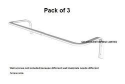 3 x IKEA Wandmontage Kleidung Schiene verstellbare Stange Hängegestell weiß 60-90cm Neu