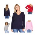 NEU DAMEN LANGARM V/N STRICKPULLOVER ALL OVER ZOPFMUSTER Warm Pullover UK 8–22