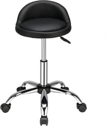 Rollhocker mit Lehne Arbeitshocker Hocker Drehhocker Kosmetikhocker Praxishocker