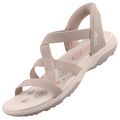 Skechers Reggae Slim Stretch Flex Damen Sandalen Slip-ins Grau 163460-TPE