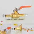 Kugelhahn Absperrhahn Messing mit Schlauchtüllen Öl Gas Wasserhahn Absperrventil