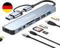 USB C Hub 3.0, 8 in 2 USB Hub 3.0 Multiport Adapter mit SD&TF Kartenleser, USB 3