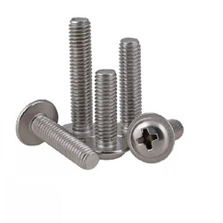 M1.4 M2 M2.5 M3 Linsenkopf Schrauben mit Flansch Kreuzschlitz A2 Edelstahl