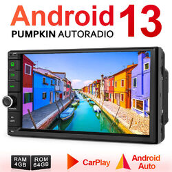 Pumpkin Android 13 Autoradio 2 DIN GPS Navi 4GB 64GB DAB+ Carplay WiFi Bluetooth