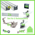 Solarpanel Halterung Set 2 Module Montage PV Photovoltaik Befestigung Ziegel