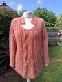 Pullover Handgestrickt Handarbeit Gr.42 Wollmix Unikat