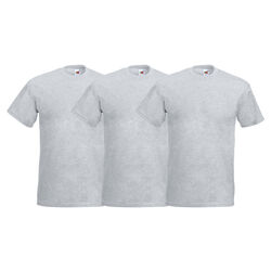 3er Fruit of the Loom T-Shirt Herren Super Premium Tshirts Shirt Baumwolle Neu
