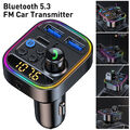 KFZ Bluetooth5.3 Car FM Transmitter Auto USB Charger Freisprechanlage MP3 Player