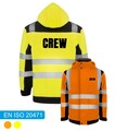 CREW Softshell Winterjacke | Sicherheitsjacke mit Reißverschluss & Taschen