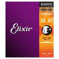 Acoustic Guitar Strings, Nanoweb Extra Light Phosphor Bronze 10-47 Elixir E16002