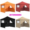 3x3 m Partyzelt Faltpavillon Pop-Up Festzelt Pavillon Gartenzelt UV Schutz 