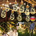 7.8m Solar Lichterkette Kugel Beleuchtung 16LED Glühbirnen für Garten Außen Deko