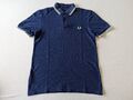 Fred Perry Navy M3600 Polo Small Mod 60er Jahre Roller Arbeitskleidung weiß