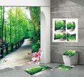 Bambus Schmetterling Duschvorhang Badezimmer Badematte Toilettenmatte