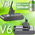 9000mAh Akku Für Dyson V8 V6 Ersatzakku Animal SV10 Absolute Staubsauger ACCU DE
