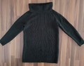 Naf Naf Damen Rollkragenstrickpullover-Tunika, Gr.M.,Schwarz.