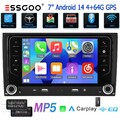 Android 14 4+64G Für Audi A4 8E 8H B6 B7 2000-2009 DAB+ 2USB Autoradio GPS Navi