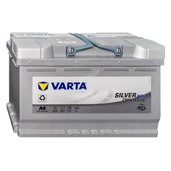 VARTA F21 A6 Silver Dynamic AGM Autobatterie 12V 80Ah Start-Stop Plus 580901080