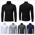 IEFiEL Unterhemd Herren Langarmshirt Baumwolle Rollkragen Pullover Thermohemd