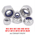 M3-M20 Sicherungsmutter Selbstsichernde Muttern Marine Edelstahl DIN 985 V4A A4