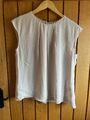 REISS Bluse Sylvia Borte Top Bluse Eierschale nude Gr. 12 100% Seide NEU 130€