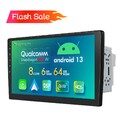 Android 13 8Kern 6+64 CarPlay 10.1" QLED Autoradio GPS Navigation GPS Doppel DIN