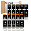 10x Black für Canon Pixma MG 5140 PGI-525 BK Patrone