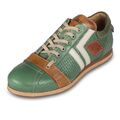 KAMO-GUTSU Tifo-030 Sneaker Herren - Leder grün/weiß (salvia), Flechtoptik
