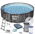Bestway Steel Pro Frame Pool Schwimmbecken Gartenpool 427x107 Pumpe Leiter Set